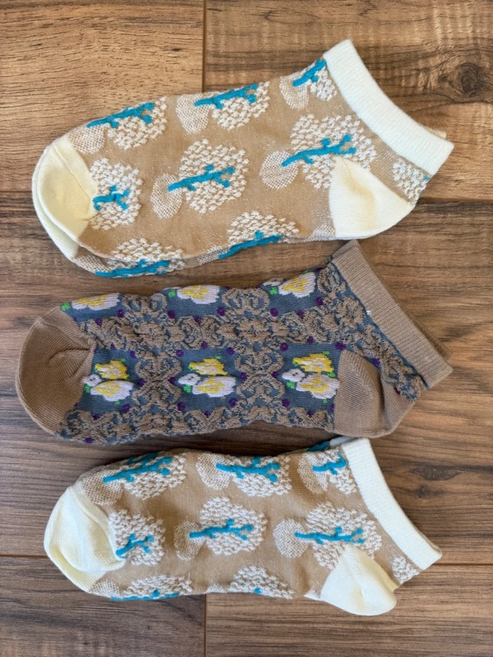 Women's Botanical Boho Socks - 3 Pair
